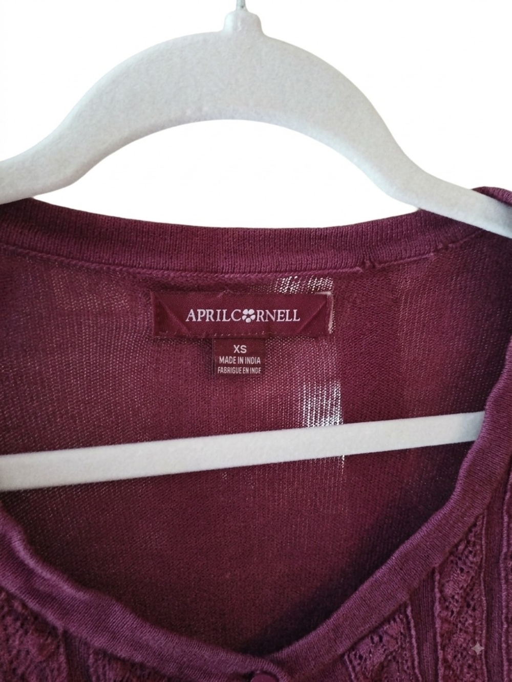 April Cornell Raspberry Button-Front Long-Sleeve Dress - Picture 6 of 6